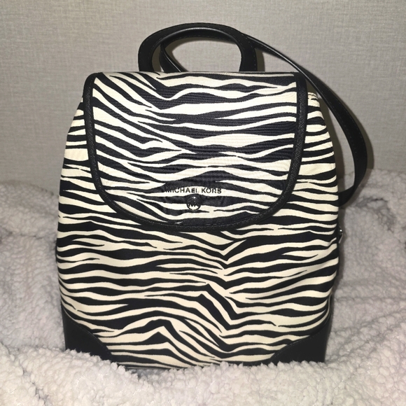 MICHAEL Michael Kors Handbags - Michael Kors New RAVEN MK zebra print backpack MED.